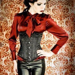 Heavy Red Couture Gothic Cincher